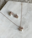 Denzel Cubic Ribbon Pearl Necklace