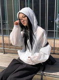 Revl Hood Nylon Windbreaker Zip-Up Jacket