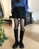 Double Buckle Suede Platform Sole Long Boots