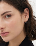 Essence Silver Moissanite Petite One Touch Earrings