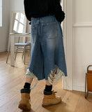 Chif Vintage Damage Bermuda Denim Pants