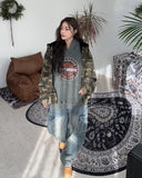 Beos Siwa Washing Banding Denim Pants