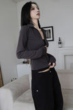 Beni Zip-up Long Sleeve Top