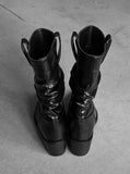 1166 Stiletto Wrinkle Middle Boots