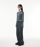 Diagonal Flare Pants