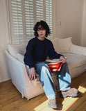 Fleet two tuck wide denim pants