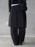Button see-through wrap skirt
