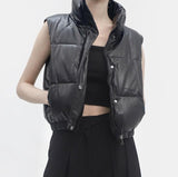 Linian Leather Padded Vest