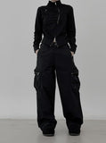 Zipper Pocket Cargo Jogger Pants