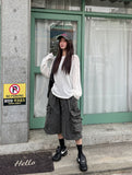 Drawn linen blend knitwear