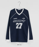 [Unisex] Charenty Color Matching Sporty Printing Long Sleeve Tee