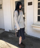 Badin Check Banding Midi Skirt