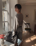 Chris Boatneck Loose Fit Button Long Sleeve T-Shirt