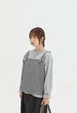 [BAONHAUS] Snamb Nylon Back Ribbon Suspenders Vest