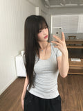 Boin Modal Slim U-Neck Slim Short Sleeve T-shirt