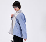 CHECK FABRIC MIX SHIRT