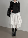 Vintage Frill Cotton Shirt Jacket