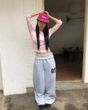 Beaut 89 Lettering Folding Two-Way Wide Banding Training Pants