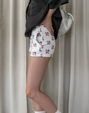 I Love pattern banding shorts