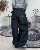 Racky Spider Wide Denim Pants