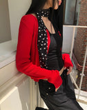 Nobis Ribbed Crop Cardigan