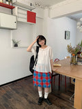 Kekoi Ribbon Puff Short Sleeve Blouse