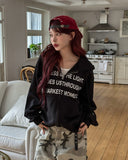 Moments Lettering Semi Crop Hood Zip-Up