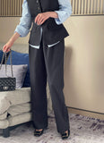 Tinel Pintuck Wide Banding Slacks