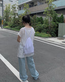 Fuwa Wash Denim Wide Pants