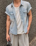 Warvid Muscle Fit Denim Shirt