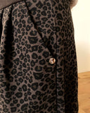 Deshu Leopard Banding Brushed Training Pants