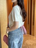 Terial Pearl Neck Volume Knit
