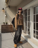 Lighton Brush Balloon Denim Pants