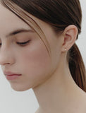 Truly Essence 14K Cross Pave Earrings