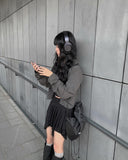 Hota Tiered Shirring Span Mini Skirt