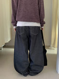 Podan Raw Denim Balloon Wide Pants