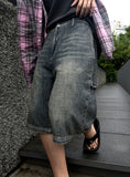 Summer check board cutting shirt