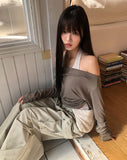 [Fake Layered] Ilun Dot Layered Long Sleeve T-Shirt