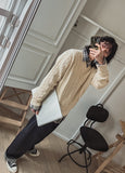 Comp raw pin tuck wide denim pants