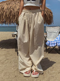 [U-BASIC] Summer Pintuck Linen Wide Pants