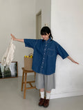 [unisex] Neico Denim Over Short Sleeve Shirt