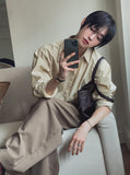 Basic Over Crop Cotton Shirt