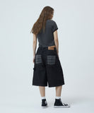 BERMUDA CHECK POCKET DENIM SHORT