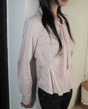 Tipe Geek Chic Preppy Striped Tie Set Shirt