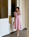 Manilo Puff Tweed Check One Piece