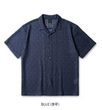 Knit Open Collar Short Sleeve Shirt