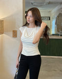 Soel Halterneck Layered Cap Sleeve T-shirt