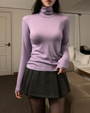 [U-BASIC/wool 28%] Solid Basic Turtleneck Long Sleeve