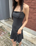 Merlo Dot Halter Neck Strap One Piece