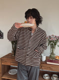 Izuna stripe crop cardigan